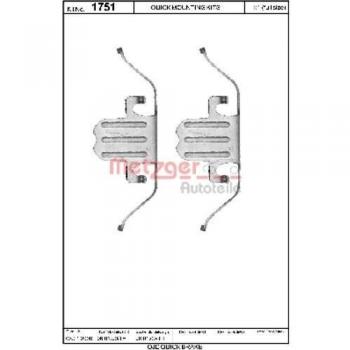 Metzger 109 – 1751 Juego de accesorios, disco de freno
