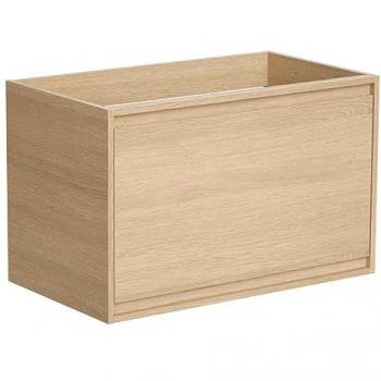 Mueble de baño con cajón inglés - Chapado en roble - 80 cm - MESLIVA