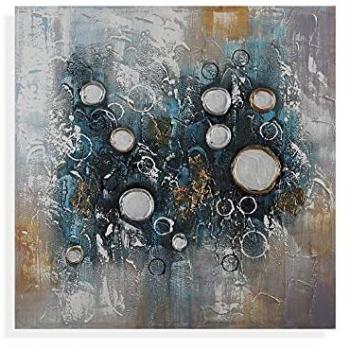 Cuadro Abstracto Círculos Lienzo 80x80 cm Decoración Pared