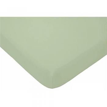 Sábana Bajera Ajustable 50% Algodón 50% Poliéster Tacto Suave - Colores Lisos (Verde - C6, Cama 135-135x200+30cm)