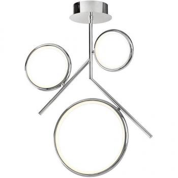 Plafón LED integrado Olimpia Cromo Pulido 65 Cm
