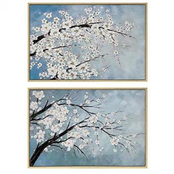 Lienzo DKD Home Decor Árbol 120 x 4 x 80 cm Oriental (2 Unidades)