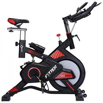 Bicicleta Indoor Fytter Rider RI-02R con Pulsómetro, Inercia de 13 Kg y 7 Funciones