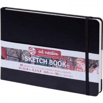 Bloc de Dibujo Talens Art Creation Sketchbook Tapa Dura Negro 160g/m², 80 Hojas, 14.8 x 21 cm