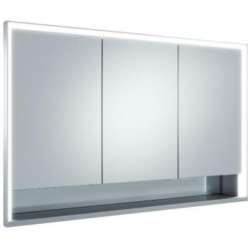 Armario con espejo Keuco Royal Lumos 1200x735x165mm, 65W, 3 puertas, instalación mural, DALI-controlable, estante abierto