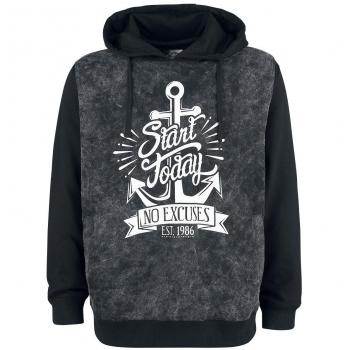 R.E.D. by EMP Bodies Sudadera Capucha con Cremallera Negro/Gris L