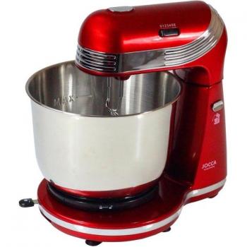 Jocca 5516 Batidora Amasadora, 250 W, 1.8 litros, Acero Inoxidable, 6 Velocidades, Rojo