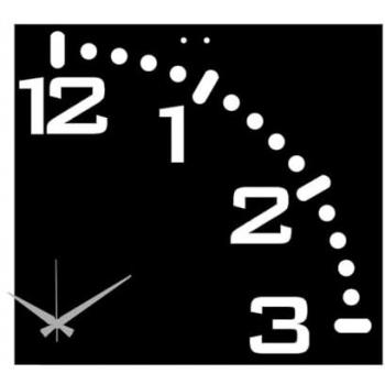 Reloj de Pared Epikasa Números 16, Metal Negro, 40x0.15x37 cm