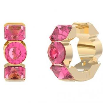 Pendientes de Aro Guess JUBE03305JWYGFCT para Dama en Color Dorado con Detalles Rosa