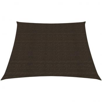 Toldo de vela HDPE marrón 160 g/m² 3/4x2 m