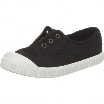 Victoria Unisex Kids’ Inglesa Lona Tintada Punt. Low-Top Sneakers Shoes, Black