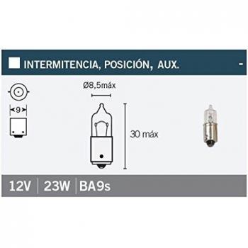 V PARTS - L782 : Lampara Bayoneta 9 Mm 12Vx23W. Blanca