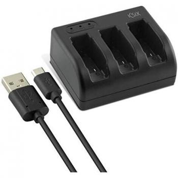 KSIX BXGO21 3 Micro Usb USB Type C Battery Charger for GoPro Hero 5 Camera