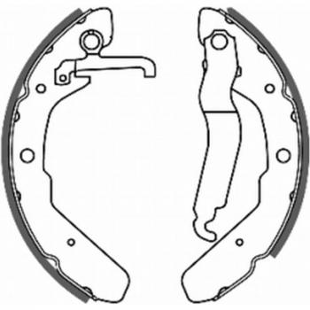 Juego de zapatas de freno ABE C0W003ABE - Zapatas de freno, alta calidad, diseño específico para vehículos, fácil instalación, fabricadas con materiales duraderos, garantizan un rendimiento óptimo y seguridad en la fren
