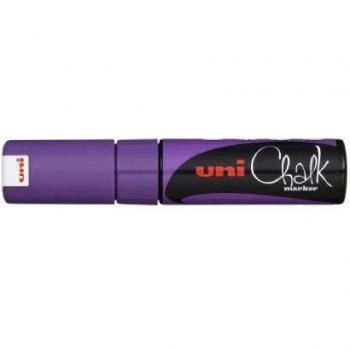 Uni-Ball PWE-8 K – Rotuladores de tiza líquida de punta ancha biselada, color violeta