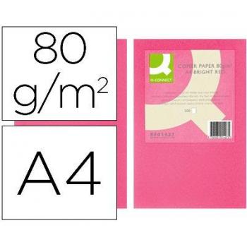 Q-Connect Papel Color Din A4 80Gr Rosa Intenso Paquete De 500 Hojas