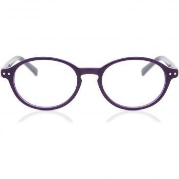 SmartBuy Kids Round Full Rim Plastic Prescription Glasses - Purple - Size 45 - Blue Light Block Available - Free Lenses