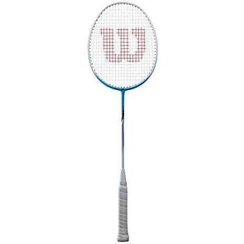 Wilson Fierce 150 EX ZONE Raqueta de bádminton, Blanco/Azul claro