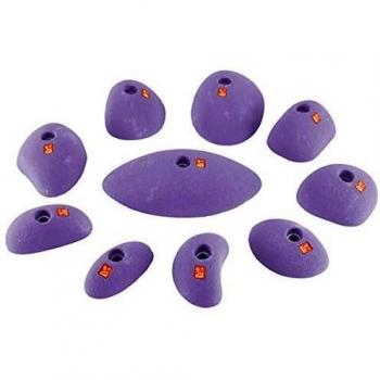 Ocun Holds Set 2 - Juego de asas de escalada, Unisex adulto, violeta, talla única