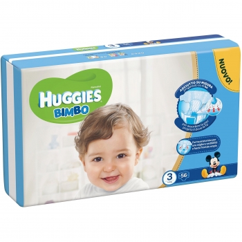 Huggies - Bimbo - Pañales - Talla 3, 4-9 kg - 56 pañales