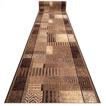 Alfombra de Pasillo Antideslizante Essenza Beige 120x280 cm con Refuerzo de Goma