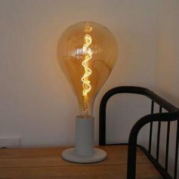 Bombilla LED Vintage Globe Curve XL 4W E27 ámbar Ø13,5x28 cm