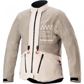 Chaqueta textil para motocicleta Alpinestars ATM-10 LAB Drystar XF, color blanco-gris, material impermeable Drystar, talla S