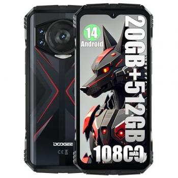 Doogee S118 Rugged Smartphone Dual Sim 8GB RAM 512GB Plata, Helio G99 Octa Core, 20 GB + 512 GB, 10800 mAh / 33 W, Cámara Principal de 50