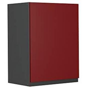 Armario colgante R-Line, Rojo/Gris, 45 cm, Forma J