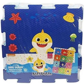 ODS 48806 Baby Shark - Alfombra Puzzle de Espuma con 12 Azulejos