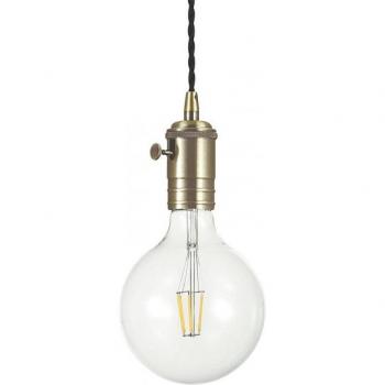 Lámpara colgante Doc Metal Plomo E27 1 bombilla 18cm Ideal Lux