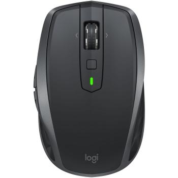 Ratón Inalámbrico Logitech MX Anywhere 2S para Mano Derecha con Bluetooth y RF, 4000 DPI en Negro