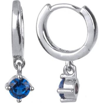 Pendientes Mujer Vidal & Vidal X66529 - Pendientes Flora de plata rodiada con circonita ruby
