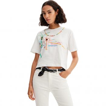 Desigual Women's Contrast Print Cotton T-Shirt - XL