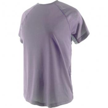 Camiseta de montaña Joluvi Estoril lila-lila mujer, camiseta técnica de manga corta, fabricada en tejido transpirable y ligero, ideal para actividades al aire libre, con diseño moderno y ajuste cómodo