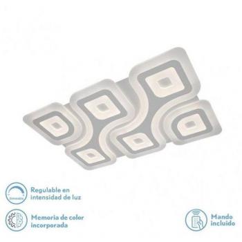Plafón LED FABRILAMP 172486001 | Panel de techo 208w con luz blanca cálida, neutra y fría, regulable y control remoto