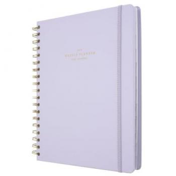 Agenda Escolar 2024/2025 Semana Vista Kokonote Olympia Soft Lavender 17 Meses con Pestañas Lila