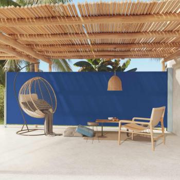 Carpa retráctil Side Sun para patio 180x600 cm Azul