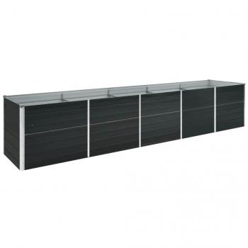 vidaXL Garden Raised Bed Galvanised Steel 400x80x77 cm Anthracite