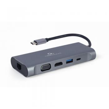 Hub USB-C Gembird A-CM-COMBO7-01 Gris 100W