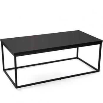 Mesa de Centro Industrial Versa, Metal Negro, 45 x 60 x 120 cm