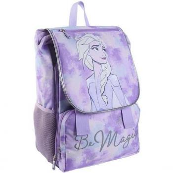 Mochila Escolar Grande Extensible Frozen II Morado 28.5x41x15cm