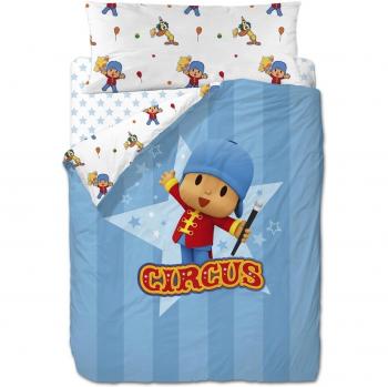 Zinkia Pocoyo Circus - Funda nordica 3 piezas para cama de 90 cm