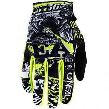 Oneal Matrix Attack 2 Motocross Gloves - Black Neon Yellow - Size M