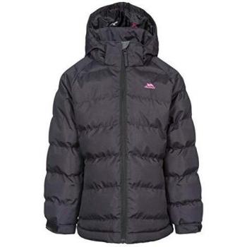 Trespass Amira - Chaqueta de invierno acolchada para niños, Unisex niños, Chaqueta, FCJKCATR0001_BLK2/3, negro, Size 2/3