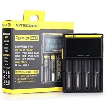 Nitecore D4 EU 2016 Version Intellicharger Smart Universal LCD Display Quad Battery Charger for 18650 18350 26650 AAA AA CR123A