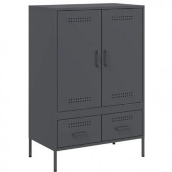 Aparador de acero laminado en frío antracita 68x39x101,5 cm