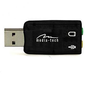 Tarjeta de Sonido USB Media-Tech Virtu 5.1 MT5101 con Sonido Virtual 5.1