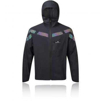 Ronhill Infinity Nightfall Chaqueta Impermeable, Hombre, Black/Reflect, 42