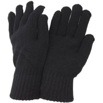 Guantes de invierno térmicos de punto para hombre, color negro, talla única